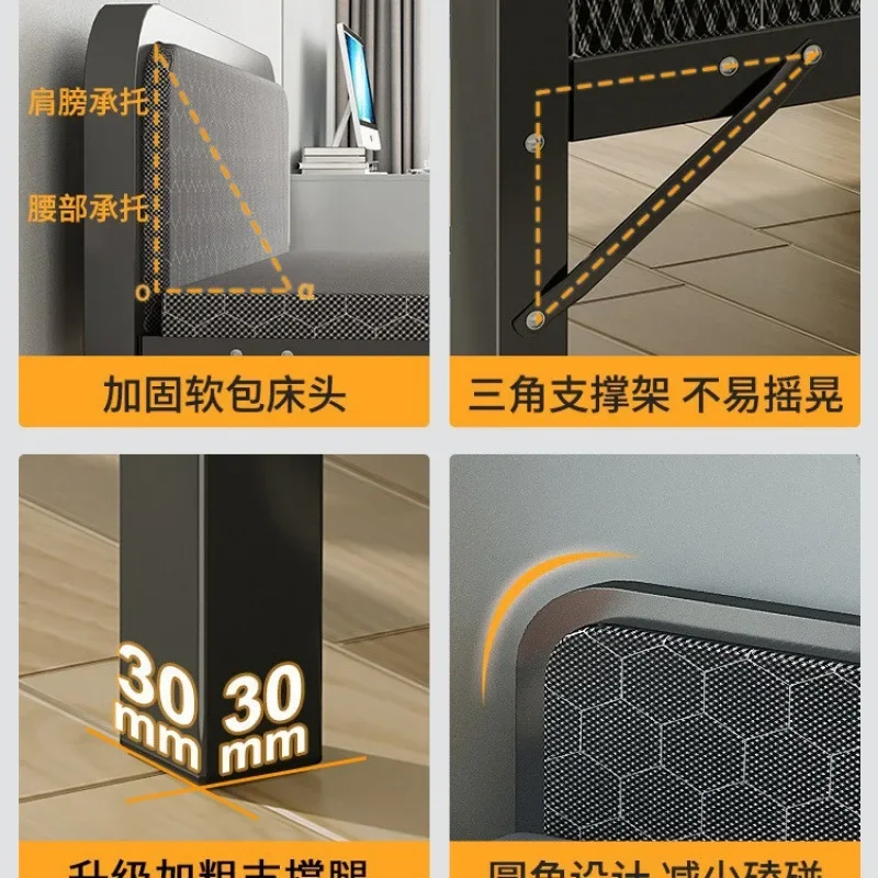 Rollaway bed Single Household adult simple Double bed 1m 2 Dormitory rental room Hard Iron Lunch break