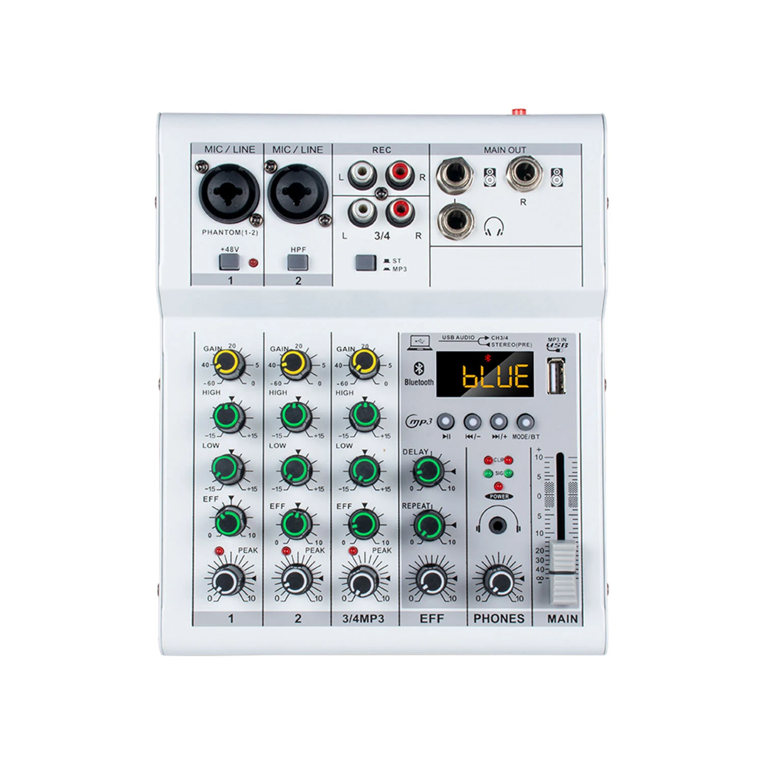 Rayco Professional 4-Channel USB Mixer Mini Digital Audio Mixing Console for Shows Soundcraftt Soundcards & Mixers