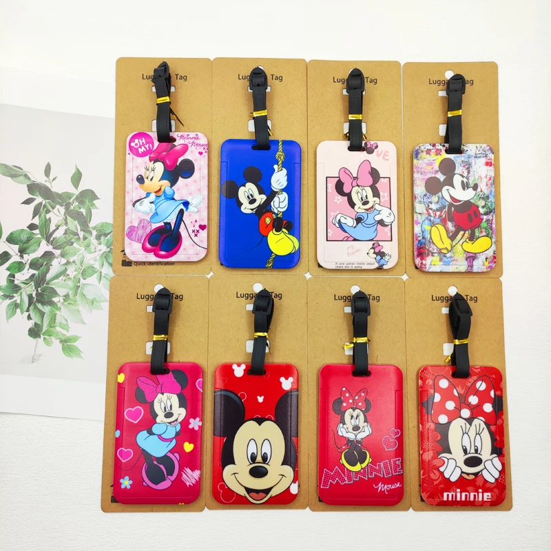 

Disney Mickey Minnie Women's Travel Luggage Tags Girls Suitcase ID Address Holder Baggage Boarding Tags Portable Label