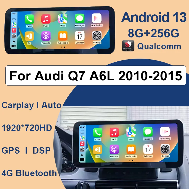 

Qualcomm Android13 For Audi A6L Q7 8G+256G 12.5" Car Radio Multimedia Player Navigation Factory Price Stereo Video GPS CarPlay