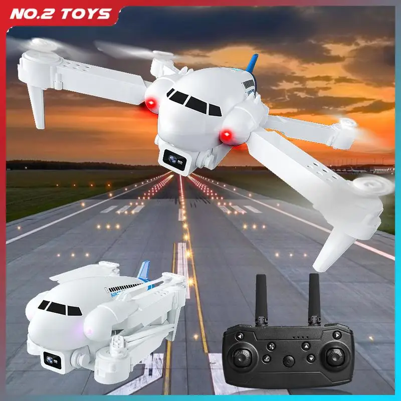 

4K HD Mini Rc Drone Folding Aircraft Aerial Photography Smart Remote Control Quadcopter Passenger Plane Light Gift for Kids Toy