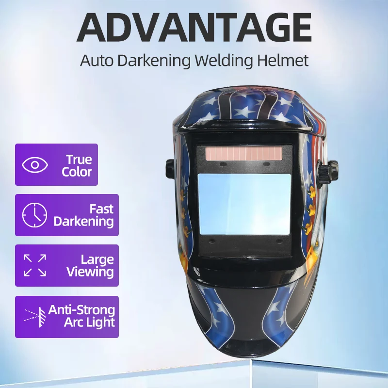 

Big 4 Arc Sensor DIN5-DIN13 Solar Auto Darkening TIG MIG MMA Grinding True Color Welding Mask/Welder Cap/Welder Glasses PC Cover