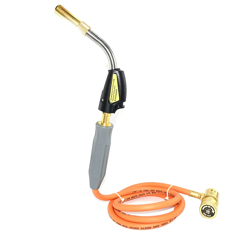 

MAPP Torch Gas Welding Torch Self Ignition 1.5m(5ft) Hose Gas Brazing Burner Soldering Quenching BBQ Burner CE HVAC/R Hand Torch