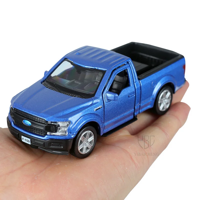 1/36 Ford F150 Car Model Toy Alloy Diecast Raptor Pickup Vehicle Truck Model With Pull Back Metal Toy Car For Kids Children Gift