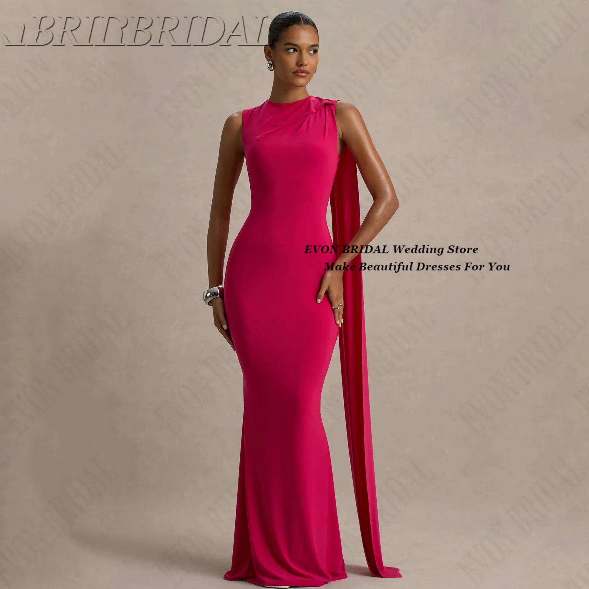 

EVON BRIDAL O-Neck Evening Dress For Women Sleeveless Exquisite High Quality Prom Dresses Slim Fit Occasion Gown Customized
