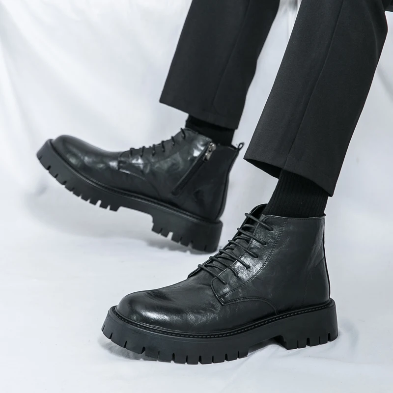 أحذية أكسفورد للرجال ذات نعل سميك ومتينة، أحذية كاجوال كلاسيكية عالية الجودة للرجال، أحذية كاجوال مضادة للانزلاق للقيادة