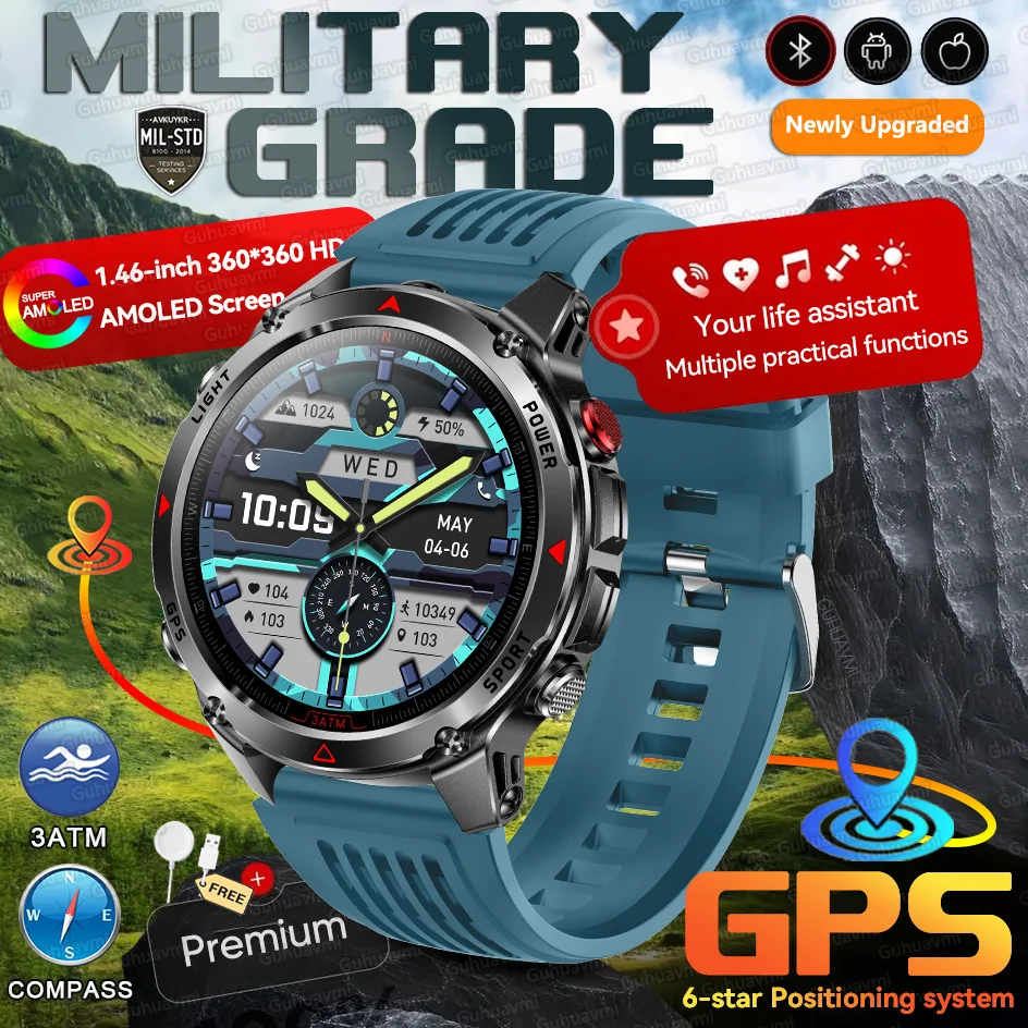 Forerunner 570 GPS Smart Horloge 3 ATM Waterdicht AMOLED Scherm MULTI-BAND GNSS Kompas Hoogtemeter Zaklamp Sport Smartwatch Mannen