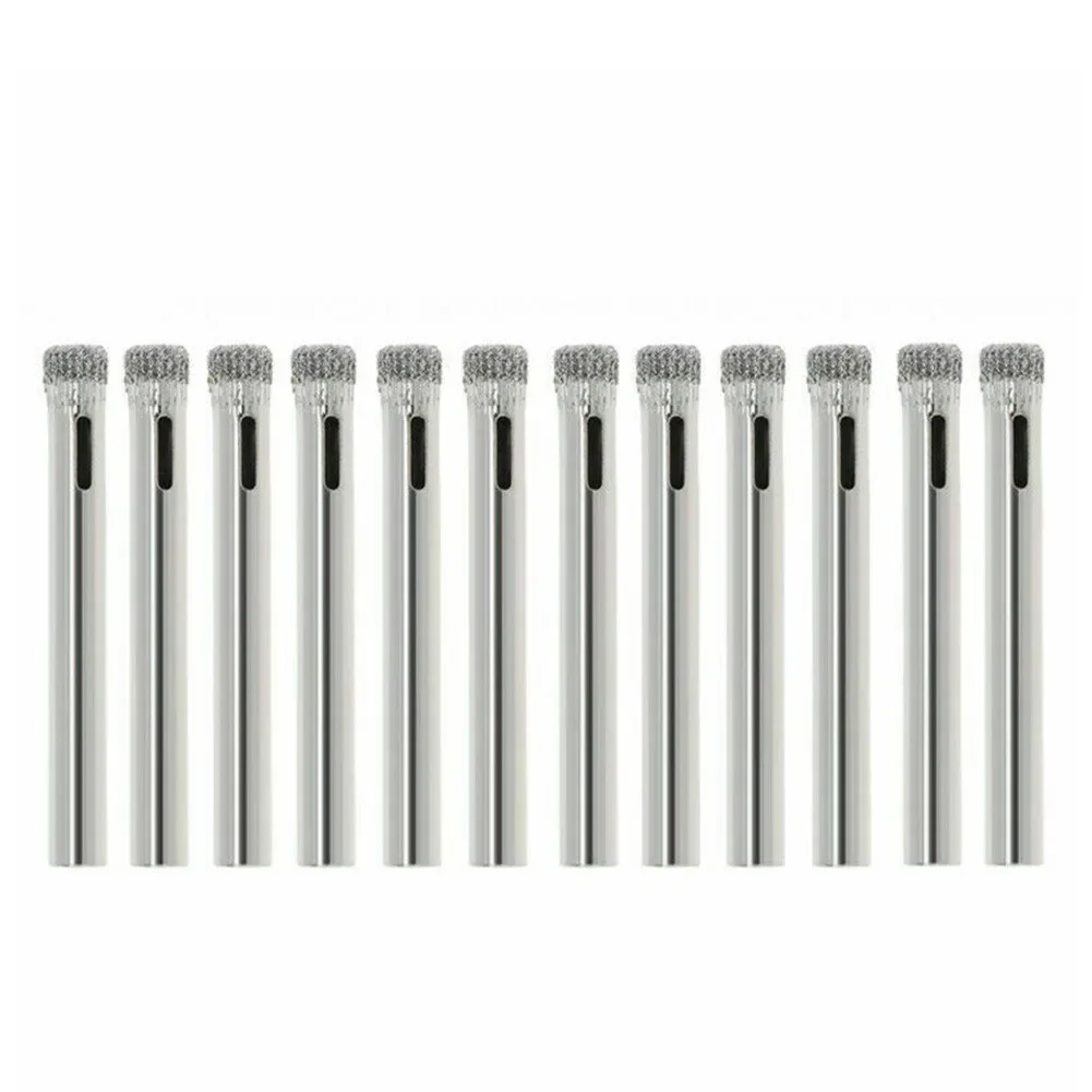 12Pcs 6mm punte diamantate rivestite Set foro sega punta per utensili di perforazione vetro marmo ceramica piastrelle