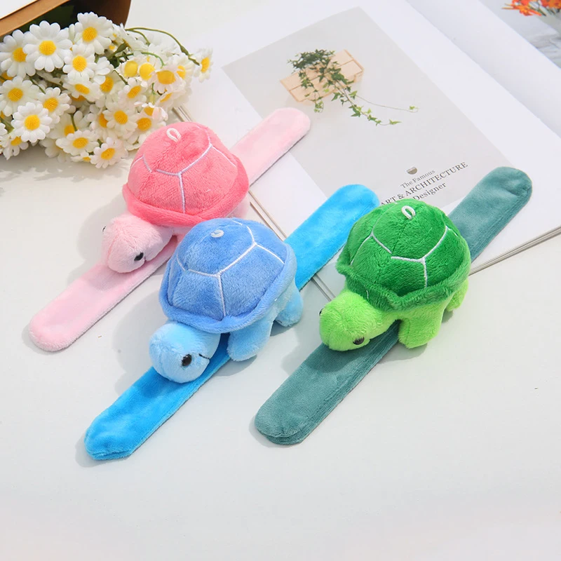 Cartoon Cute Animals Plush Doll Toy Tortoise Wristband Bracelet Hand Ring For Kids Gifts