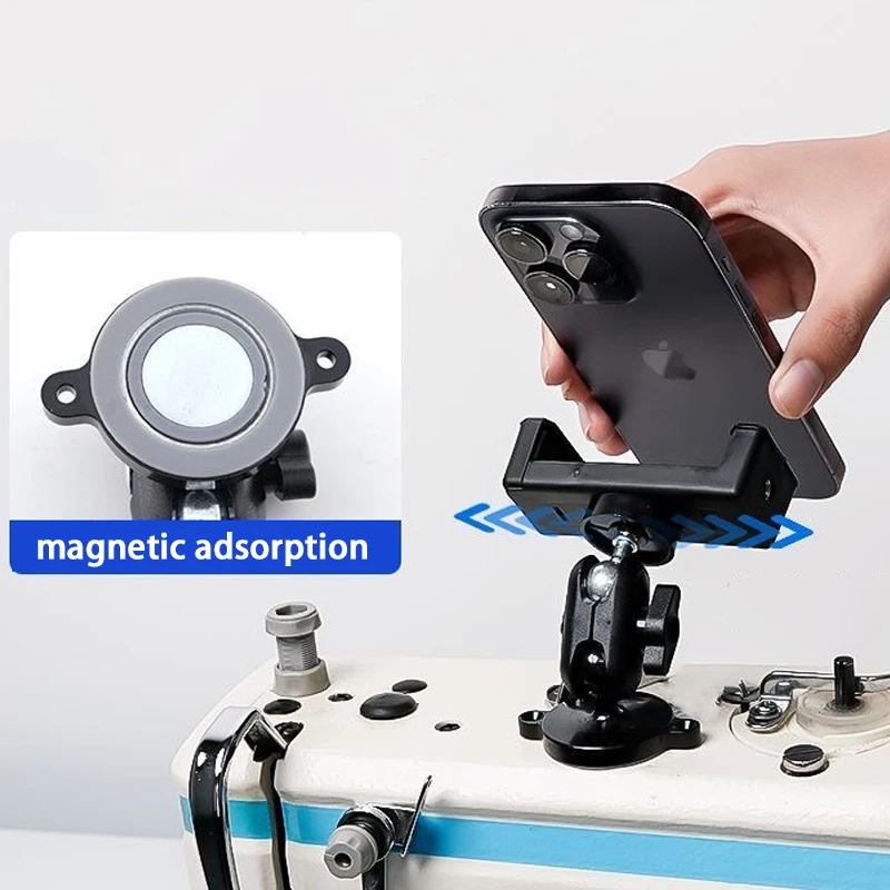 Universal Phone Holder Sewing Machine New Model Anti-Vibration Adjustable Angle Anytime Anywhere Sewing & Mobile Device Stand