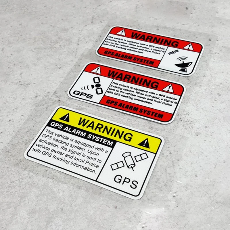 

WARNING GPS TRACKING Alarm Decal Reflective Vinyl Sticker Car-Styling Anti-Theft Stickers for Scooter Motorcycle