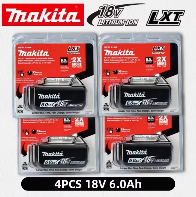 Makita 18V 6.0Ah batterij Originele lithium-ion oplaadbare batterij 18V 6000mAh vervangende batterij BL1860 BL1850 BL1860B