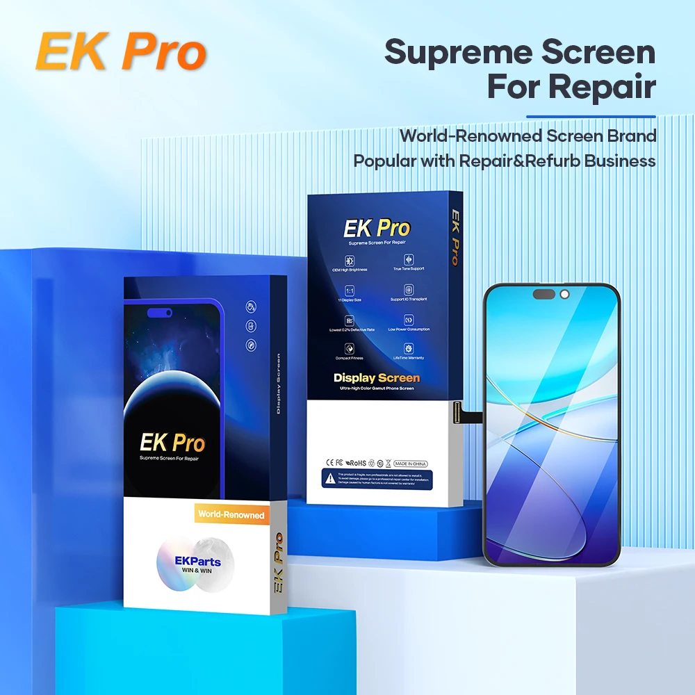 2 Stück EK Pro Incell für iPhone X XS Max 11 12 Pro Max 13 14 15 LCD-Display-Digitizer-Einheit für iPhone 17Pro Touch-Ersatz – Detail 6