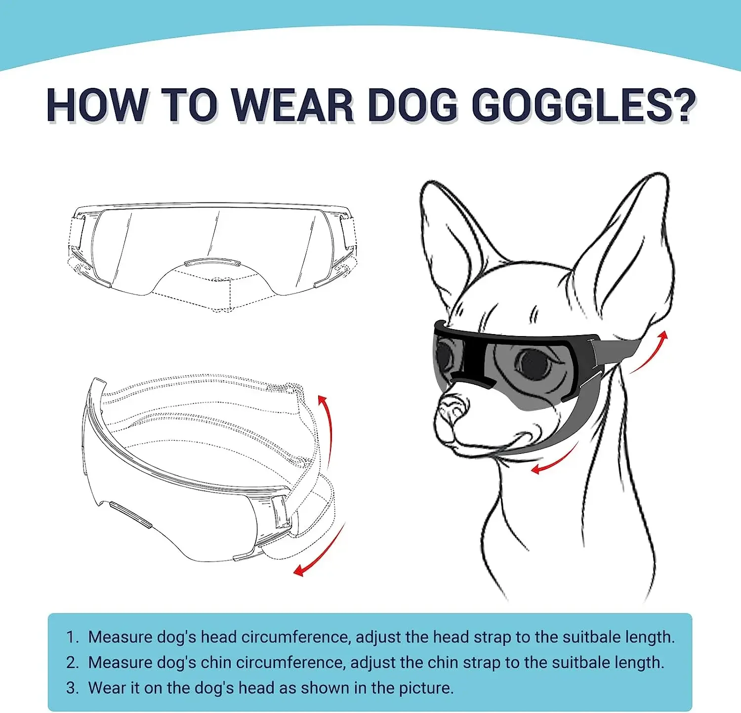 ATUBAN gafas de sol para perros de raza pequeña, gafas para perros pequeños, gafas Anti-UV a prueba de viento para perros, protección ocular al aire