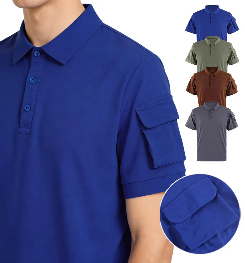 Revers Polo Shirt For Man Basics All-match Sports Shirts Simple Summer Outdoor Soft Clothing Unisex Pocket Light Casual Top