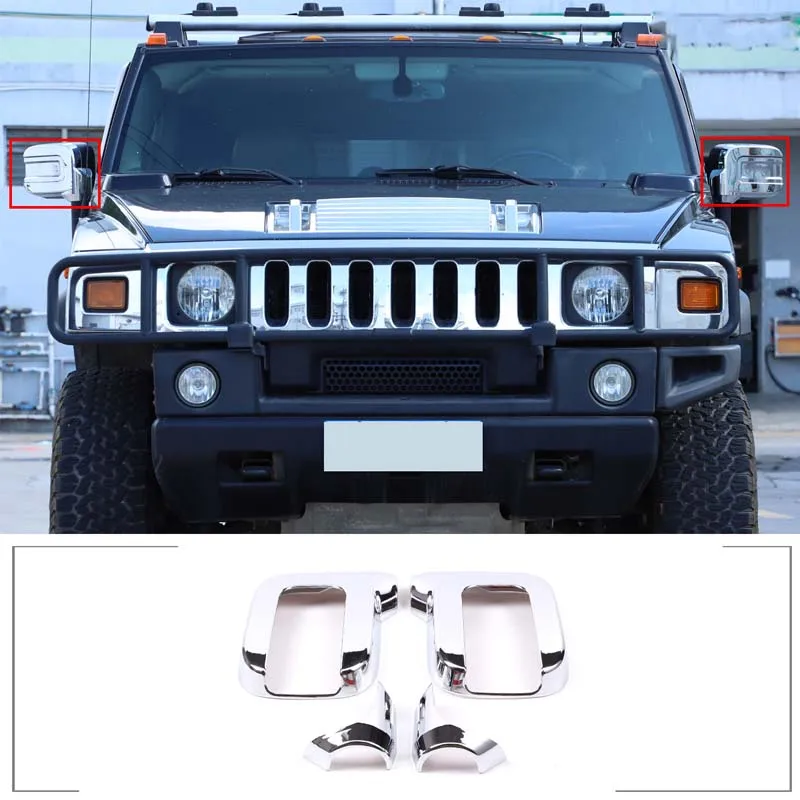 

For Hummer H2 2003-2009 exterior mirror cover Car exterior mirror protective cover Decorative cover Automotive accessories ABS