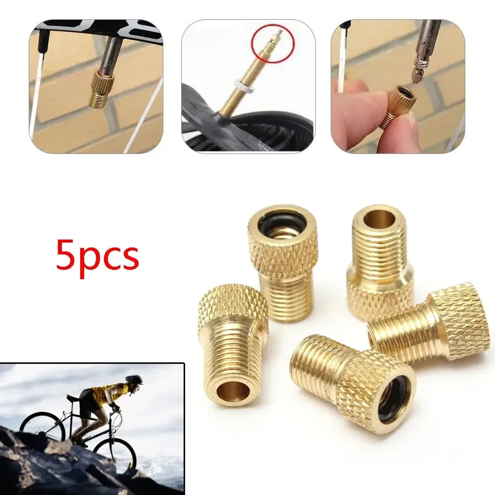 Airbeds Valve Adapter Cycling Brass Plastic Bicycle Pump Inflation Compressed Air Nozzle Cap Cars Tire Fit for Schrader Valve