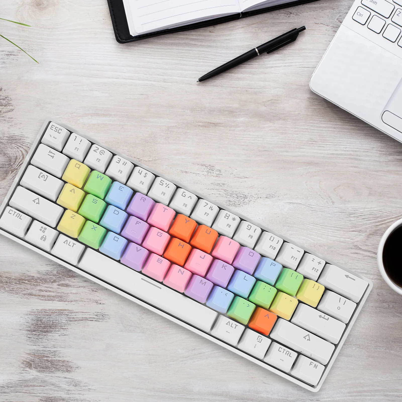 1 set di copritasti Pbt Set tastiera meccanica premium Sostituisci kit di copritasti Fornitura di tastiera colorata chic Accessori fai da te
