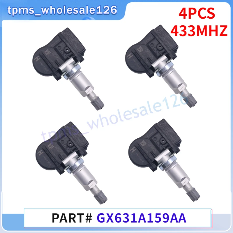 

TPMS 433MHZ GX631A159AA Car Tire Pressure Monitor System Sensor 4PCS For Land Rover Discovery Sport Jaguar XF XJ GX63-1A159-AA