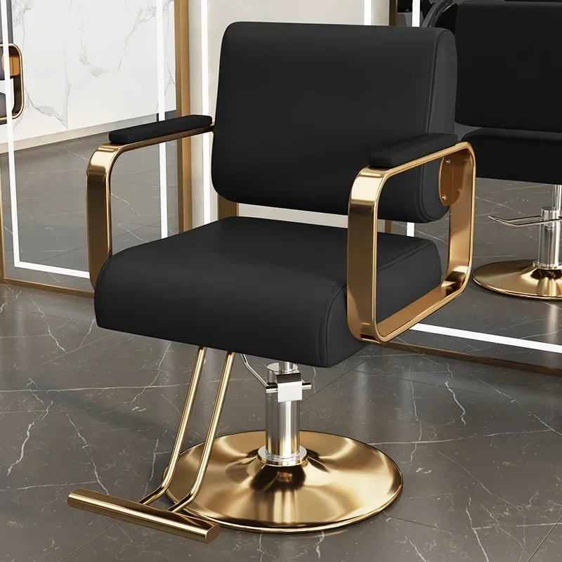 Luxury Barbershop Barber Chair Personalized Gold Swivel Designed Barber Chair Beauty Salon Cadeira De Barbeiro Furniture