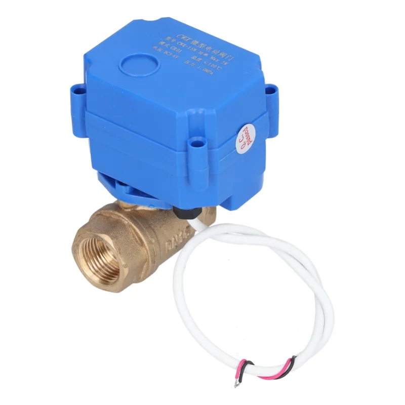 Motorized Ball Valve DN15 Mini Electric Straight Through Hydraulic Equipment DC3-6V