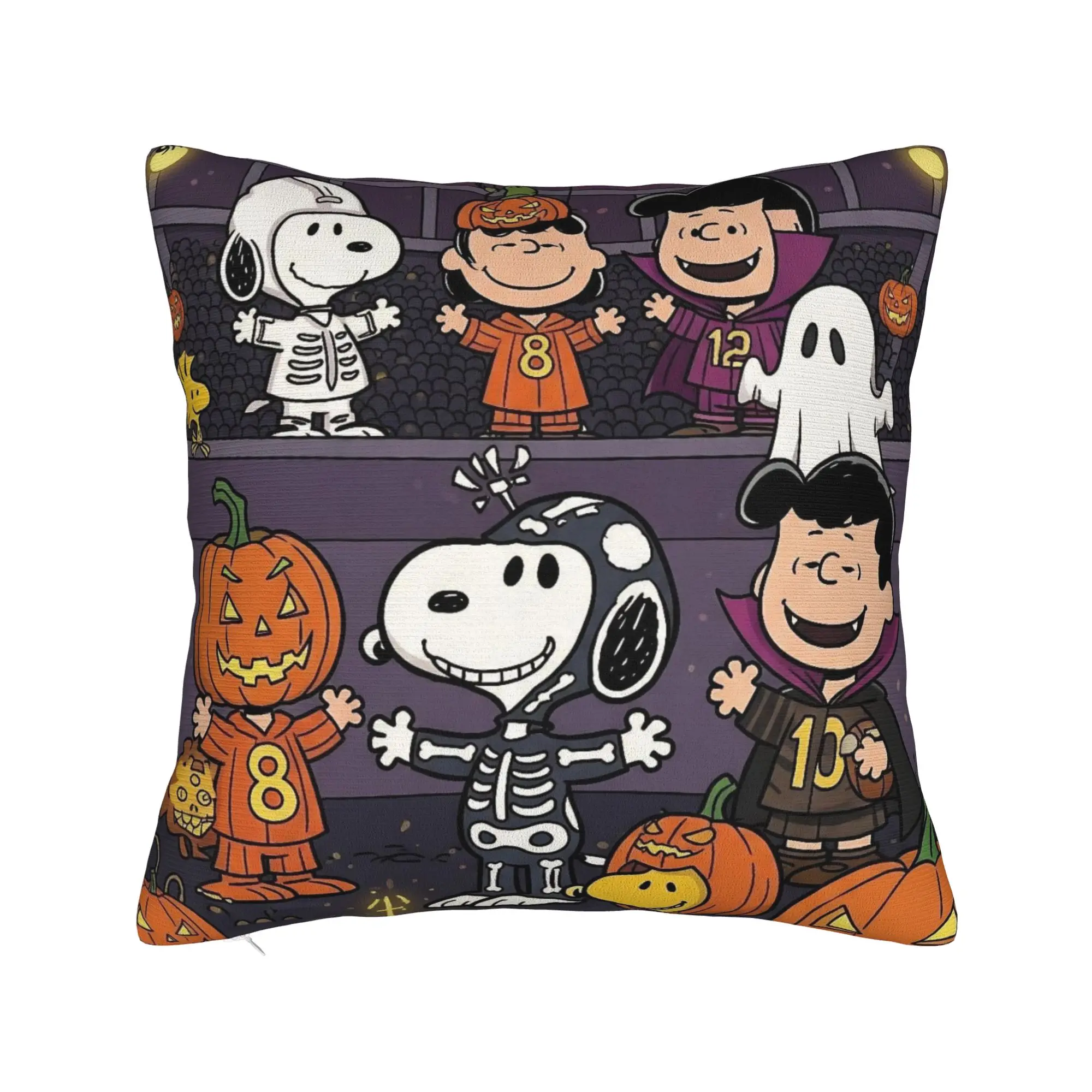 Halloween Snoopys Square Pillowcases Polyester Home Pumpkin Cat Cushion Case Creative Decorative Pillow Cover 45*45