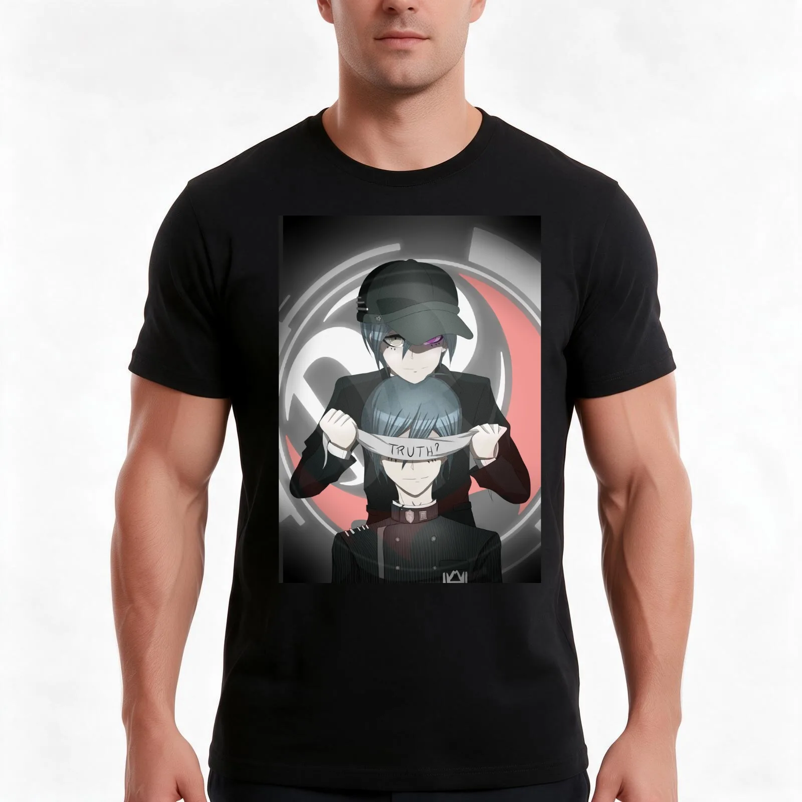 Pre-game Shuichi Saihara T-Shirt, Summer Casual Cotton Tee, Oversized Streetwear Tops, Vintage Graphic Print, Unisex Men Women