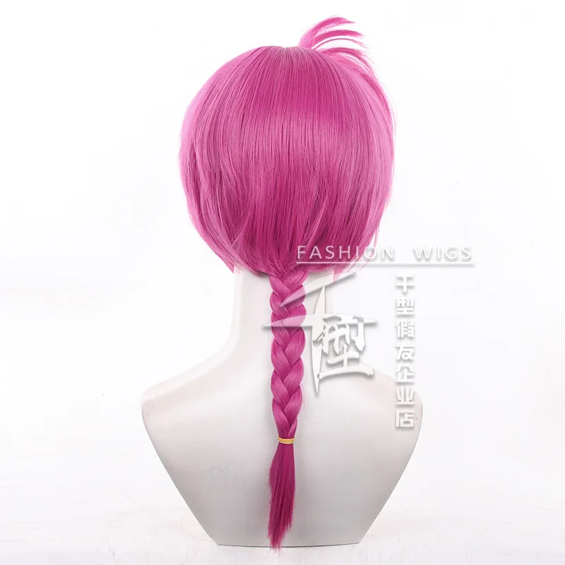 Anime Ranma 1/2 Ranma Cosplay Pruik Ranma Zwart Of Rose Synthetisch Haar Halloween Party Rollenspel Pruiken 50 cm lang + Gratis Pruik Cap