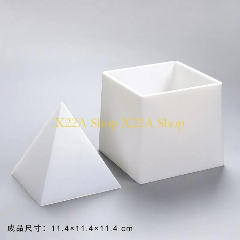 Unique 12cm Pyramid Epoxy Resin Mold Handmade Ornaments Silicone Mould DIY Crafts Jewelry Home Decorations Casting Tool