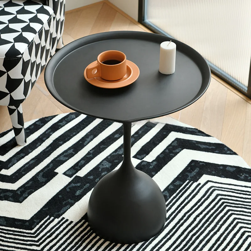 black Nordic Round Coffee Tables Metal Modern Home portable Living Room Auxiliary Center Side Tea Table Design Bed Nightstand