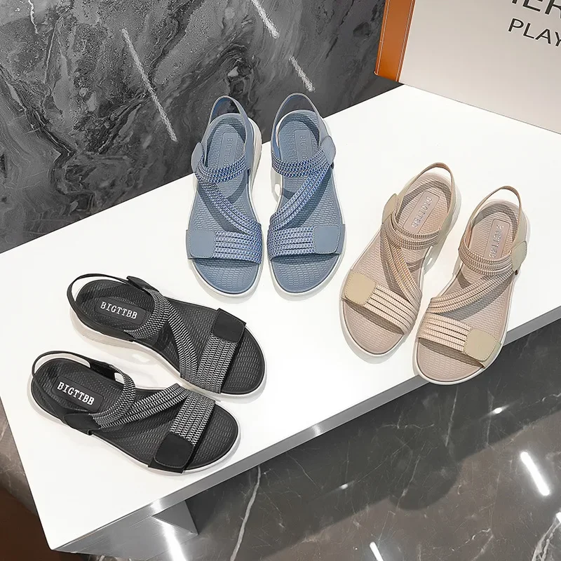 

Women New Fashion Elegant Sandals Summer New Outdoor Sports Beach Wedge Height Increase Womens Comfortable Opened Toe Shoes
