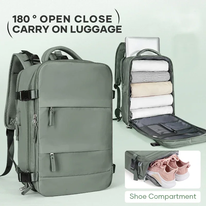 Large Capacity Shoulder Bag Travel Portable Backpack Multifunctional Waterproof Mummy Bag Clothes Shoes Snacks Storage