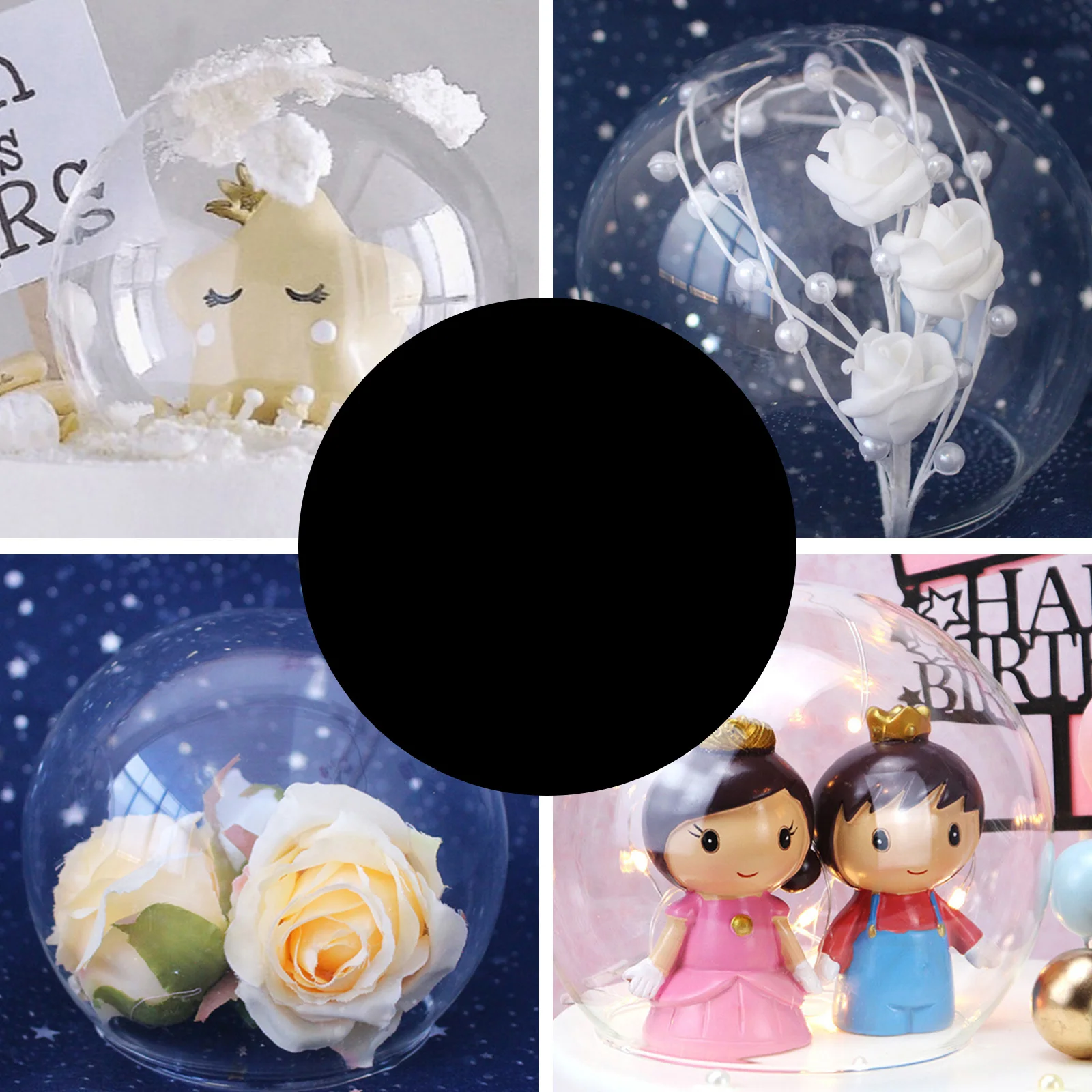 

1Pcs Clear Glass Dome Cover Transparent Micro Landscape Decor for Artificial Plants Keepsakes Elegant Tabletop Mantelpiece