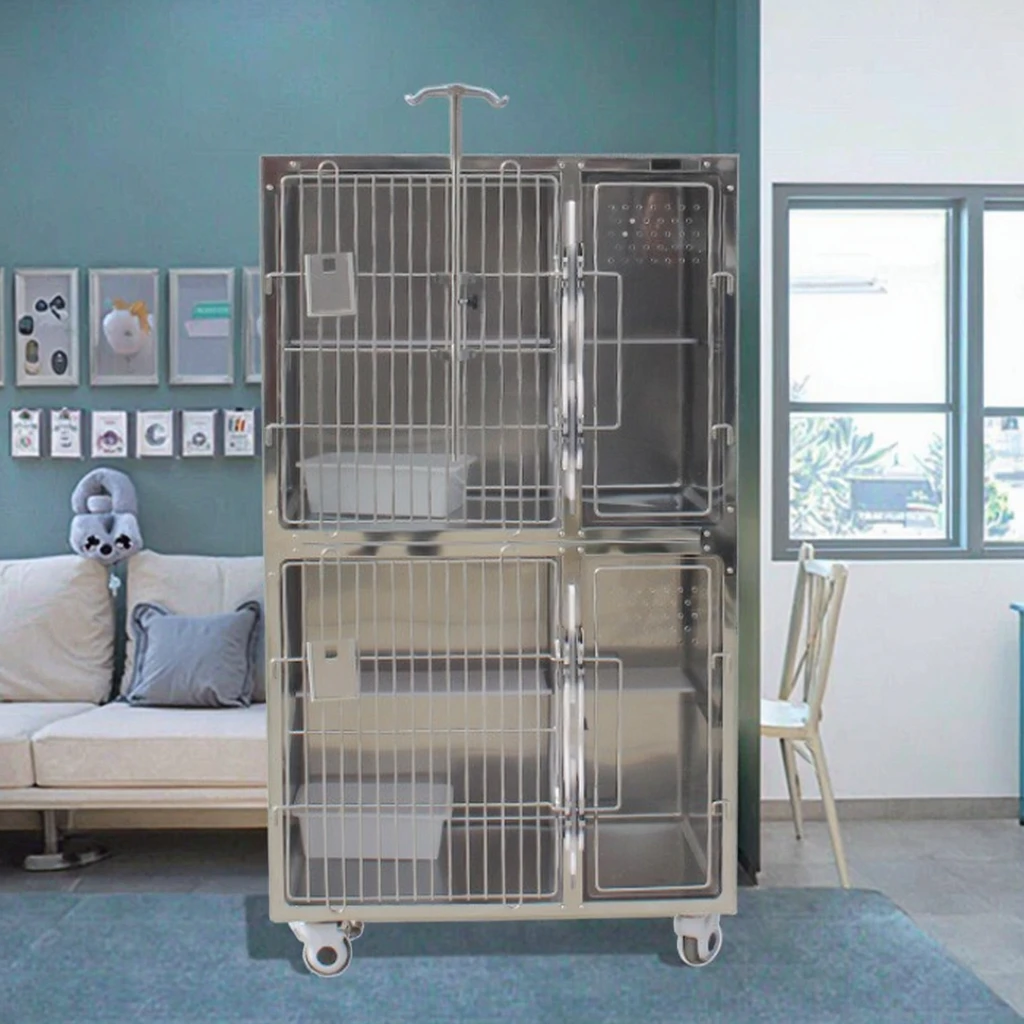 

304 Stainless Steel Cat Hospital Cage Veterinary Equipment for Pets Premium Quality Pet Cage