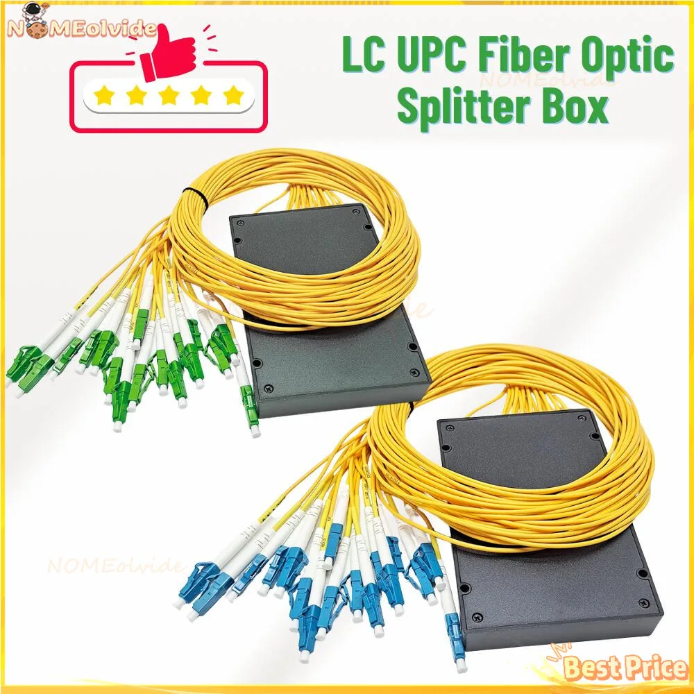 

Разветвитель ПЛК, разъем LC/UPC, одномодовый, 1 м, 1 × 8, оптоволоконный разветвитель 1x2, 1x4, 1x16, оптическая коробка ПЛК, ABS