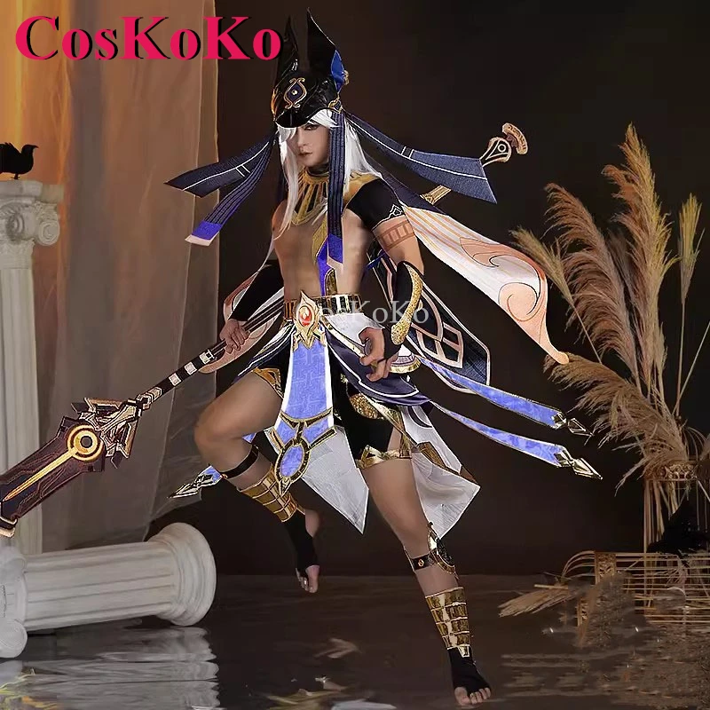 

CosKoKo Cyno Cosplay Game Genshin Impact Costume Handsome Fashion Battle Uniform Full Set Halloween Party Role Play Clothing New