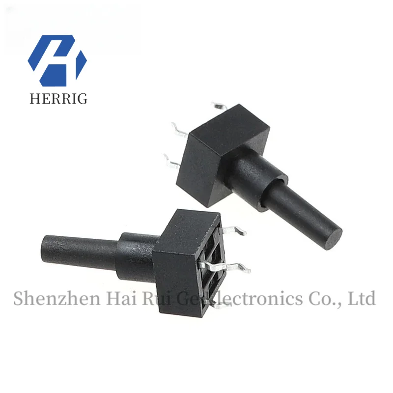 5 unids/lote interruptor táctil 8*8*18,5 H pin con funda 10,0 mango largo alto botón micro interruptor vertical