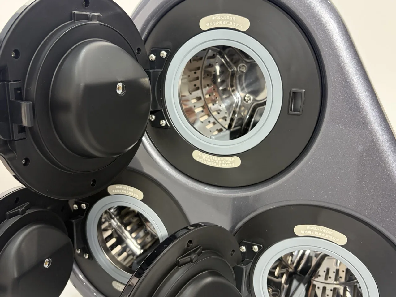 Double bucket partitioned underwear washer and dryer