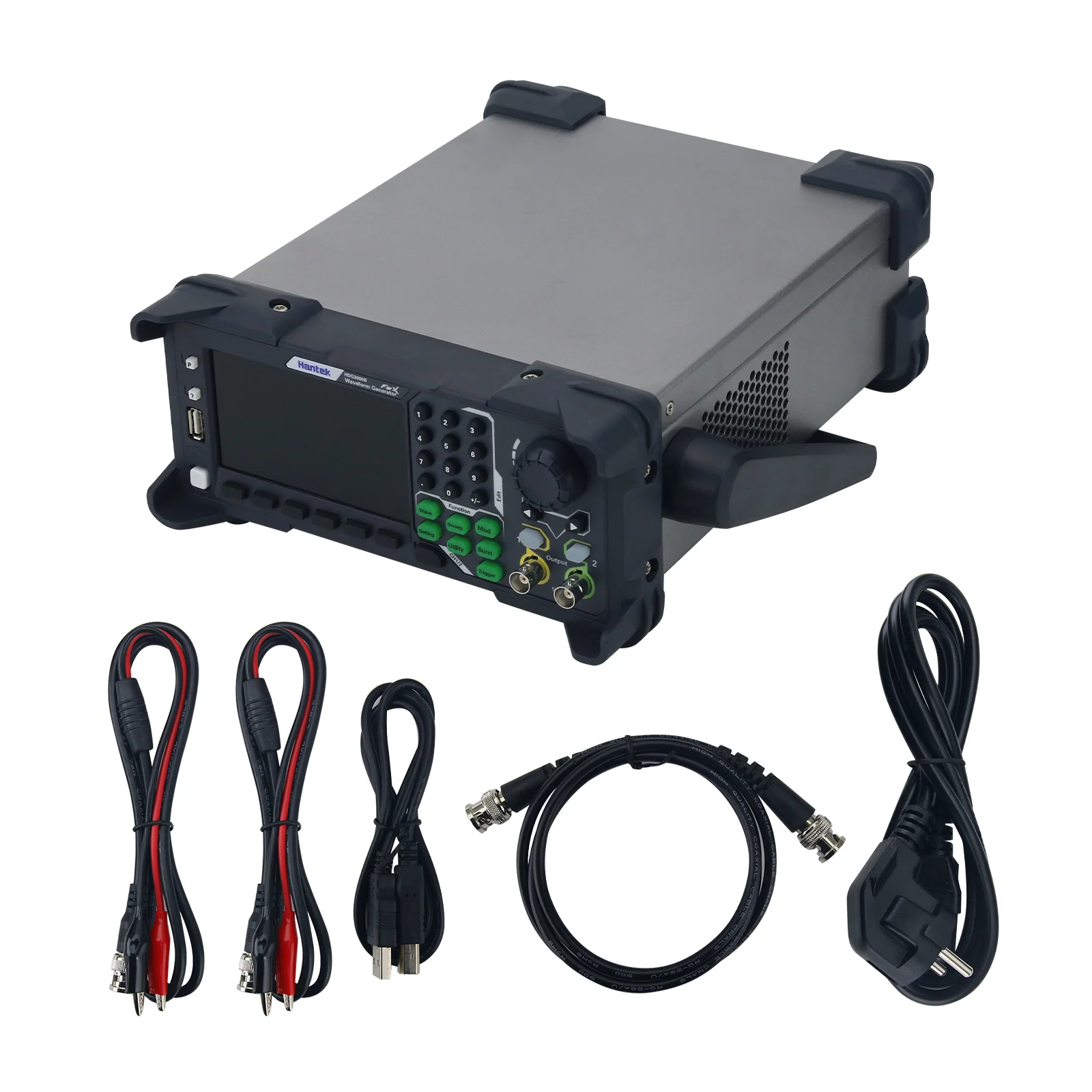 GOOD Hantek HDG3102B 2-Channel 5 in 1 Arbitrary Waveform Generator Frequency Meter 4.3-inch TFT LCD Screen