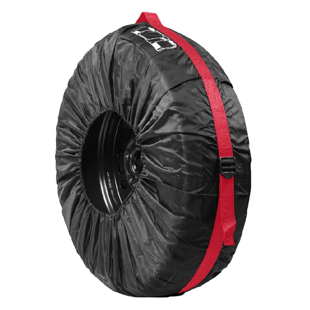 

Tire Cover Car Spare Tire Cover Carry Tote Handle Storage Bags Polyester Taffeta Spare Tyre Protection Cover Car Accessories