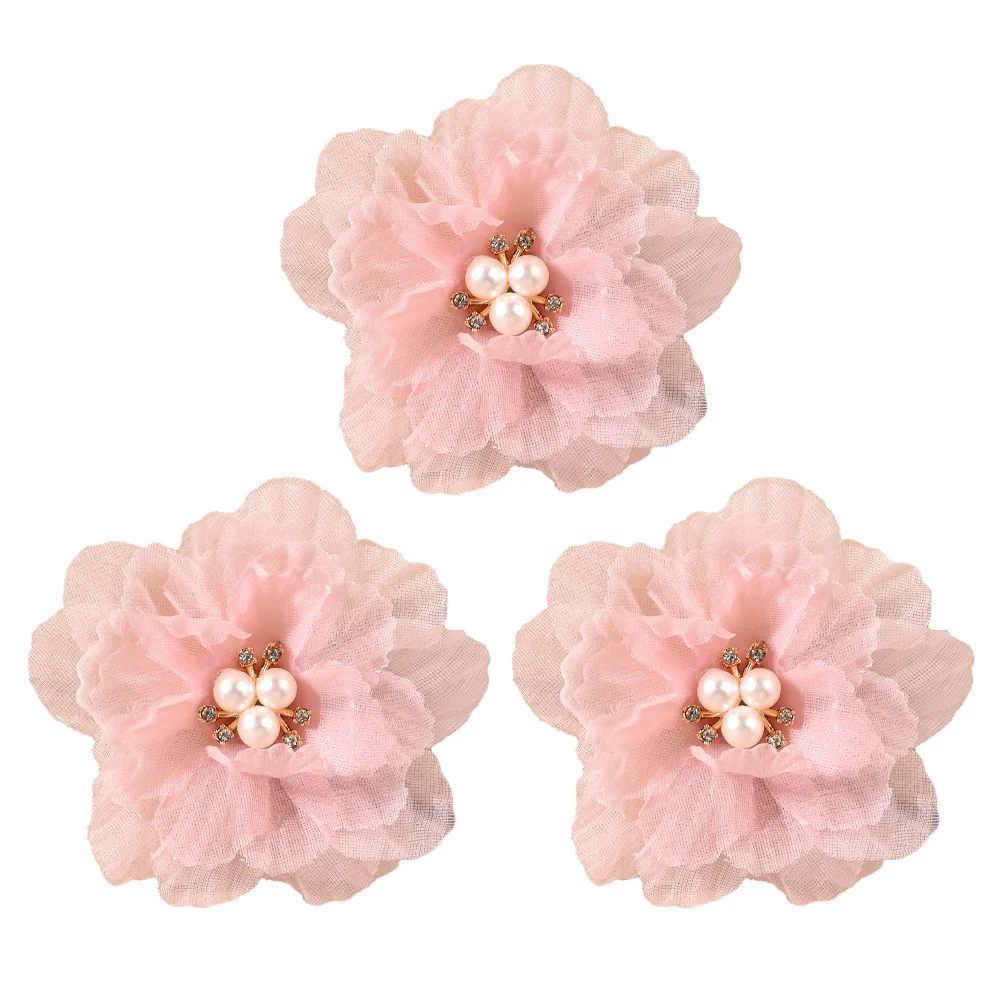 3 قطعة مقاطع زهرة الفتيات الاطفال مشبك شعر اللؤلؤ مزين ل مستقيم مجعد ذيل حصان تجديل تسريحات الشعر رائعتين