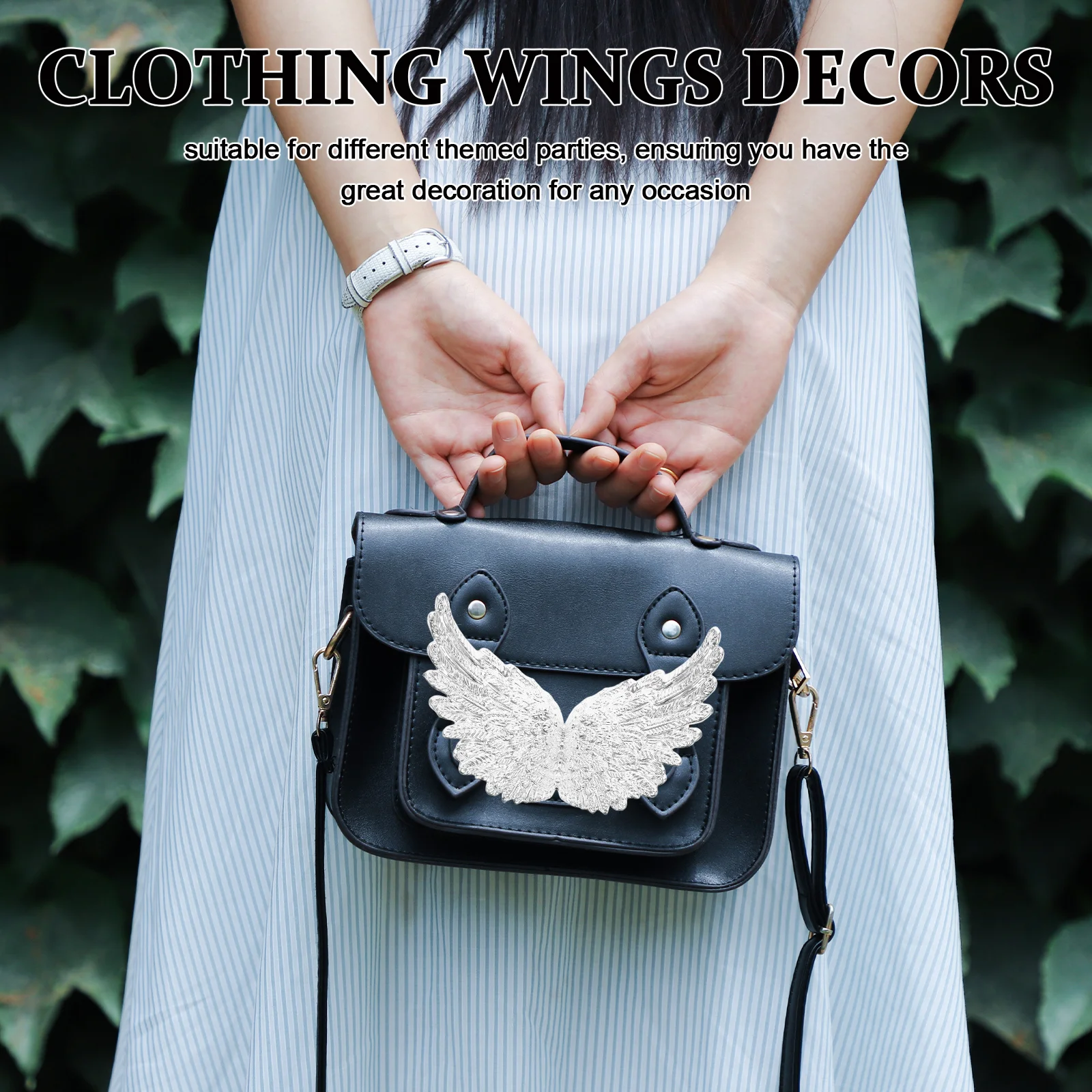 

12Pcs Angel Wings Accessories Plastic Backpack Wings Decorations DIY Clothing Charms Party Supplies Costume Wing Props