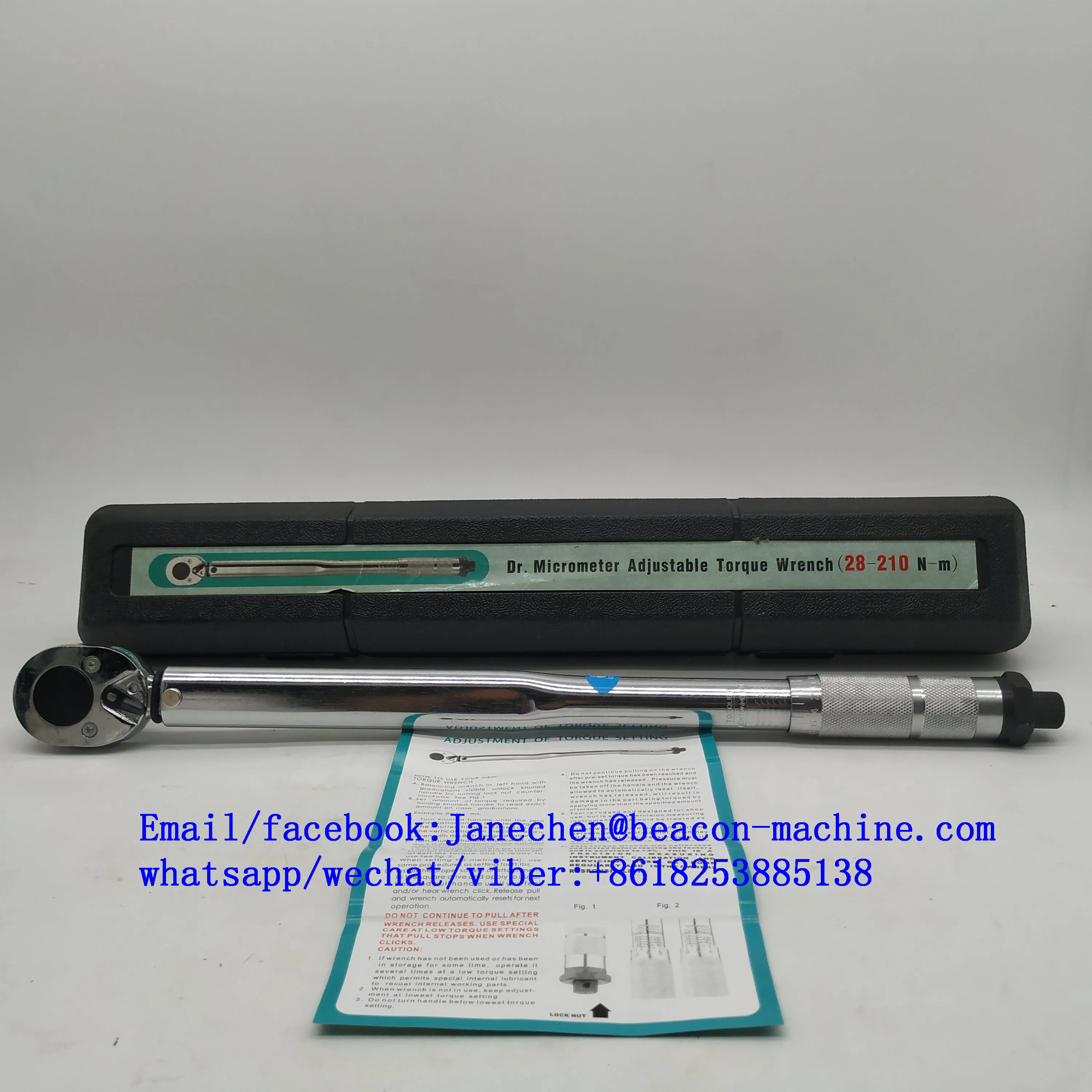 

2025 Beacon Professional 1/2,3/8,1/4 Inch 28-210Nm High Quality Carbon Steel Retchet Torque Wrench
