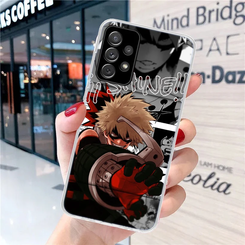 MHA Bakugou Katsuki Soft Phone Case for Samsung A55 A54 A53 A52 A15 A14 A13 A12 A25 A24 A23 A22 A35 A34 A33 A32 A03S A02S A04S