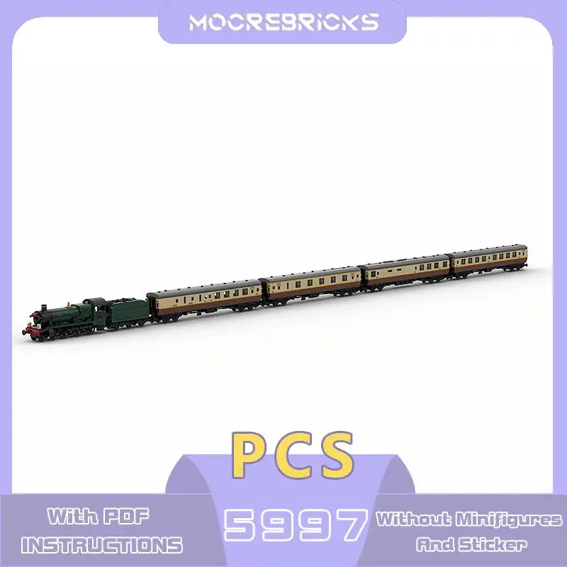 

Steam Locomotive Passenger Set Model Train Car MOC Building Blocks Technology Bricks Adult Collection Toys Xmas Gifts