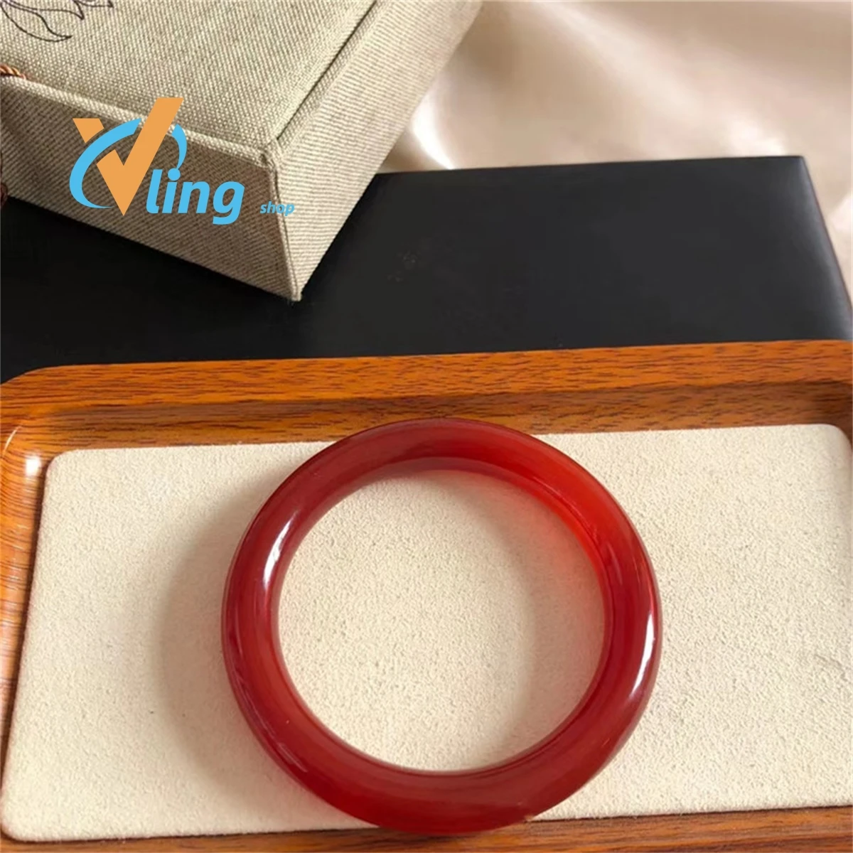 Natural Brazilian Red Agate Bracelet Retro Fat Round Bar  Women's Literature Chinese  JadeJewelry Exquisite Fashion Gift Charm