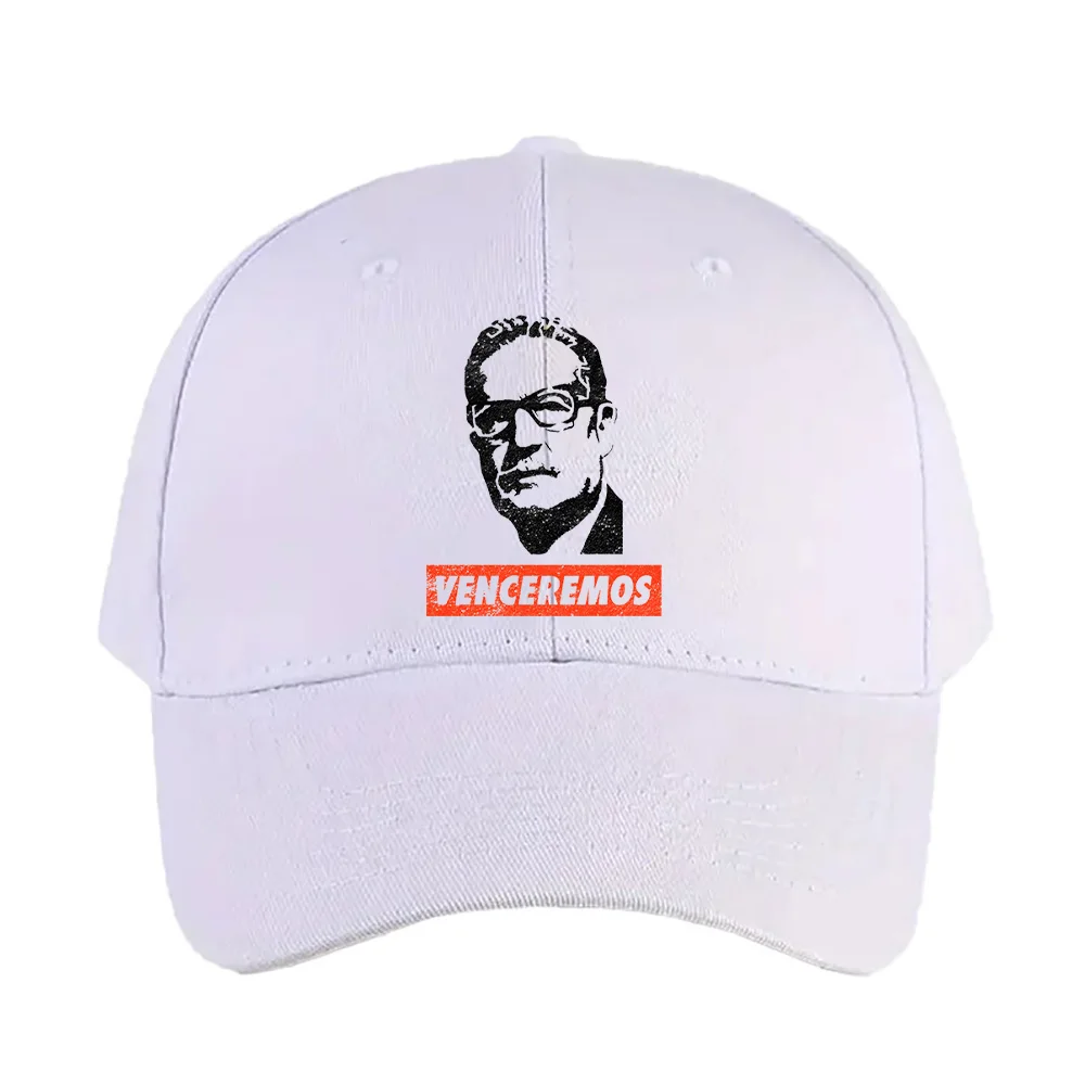 Gorra de béisbol Salvador Allende Venceremos para hombre y mujer, ajustable, con visera curva, gorra tipo pico de pato, protección solar