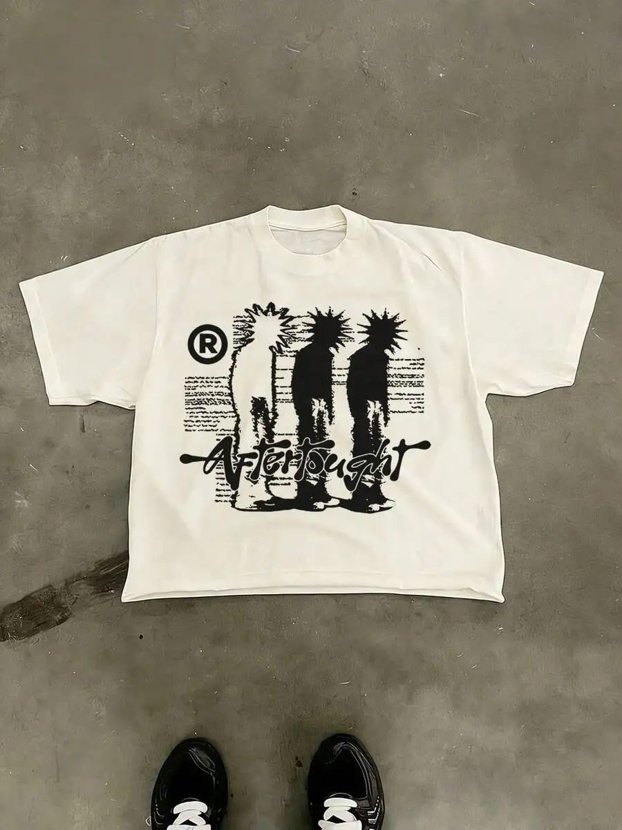 Tween Girl Cotten Clothes,Y2K-Inspired Letter Print T-Shir-Perfect For Spring/Summer/Fall,Fashion, Streetwear, Unisex, Men, Wome