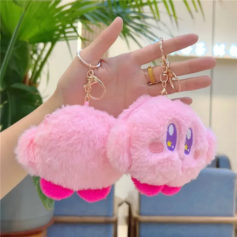 Kawaii Kirby Portemonnee Hanger Cartoon Portemonnee Sleutelhangers Leuke Rugzak Accessoires Hangende Munt Oortelefoon Opbergzakken Geschenken