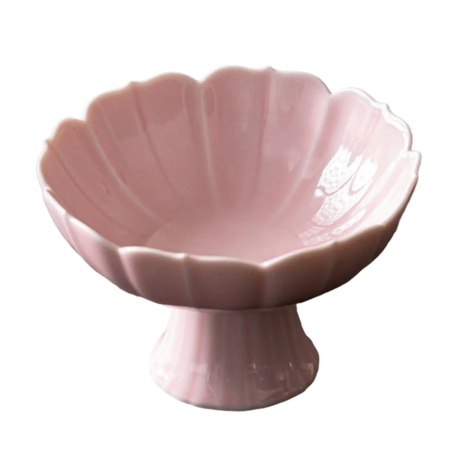 Ceramic Footed Fruit Bowl Holder Dessert Cake Serving Bowl Fruit and Vegetable Holder Decorative Bowl for Living Room